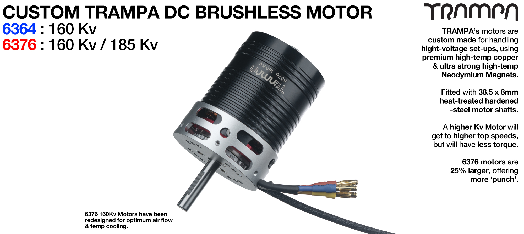 TRAMPA Custom DC Motor 6364 6376 6386 - SINGLE