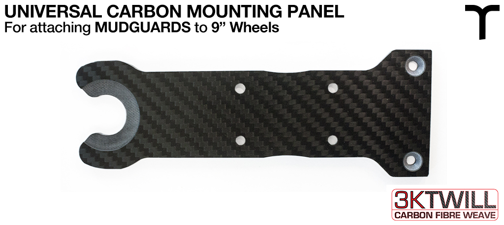 9 inch Mud Guard 4mm Carbon Fibre front Mounting Panel - LEFT & RIGHT