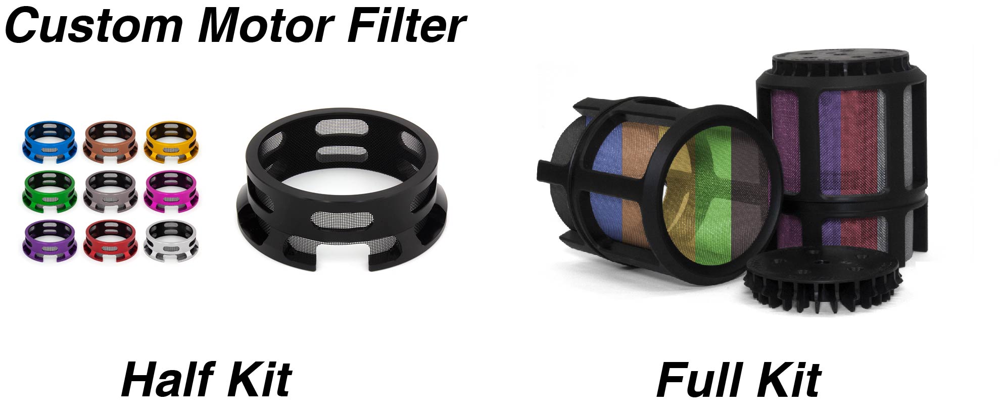Custom Motor Filters - HALF or FULL Cage - SINGLE MOTOR