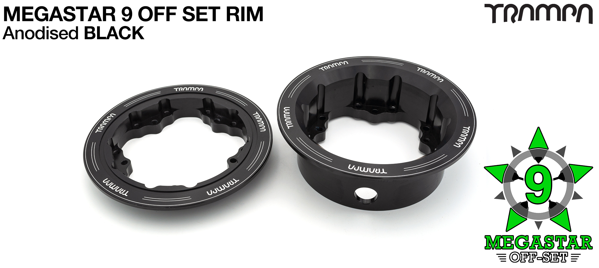 OFF-SET MEGASTAR 9 Rim - BLACK 