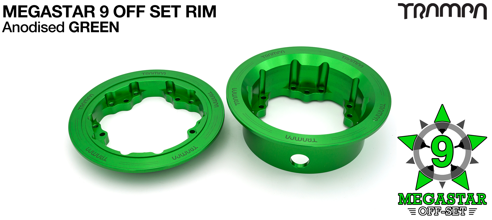 OFF-SET MEGASTAR 9 Rim - GREEN 