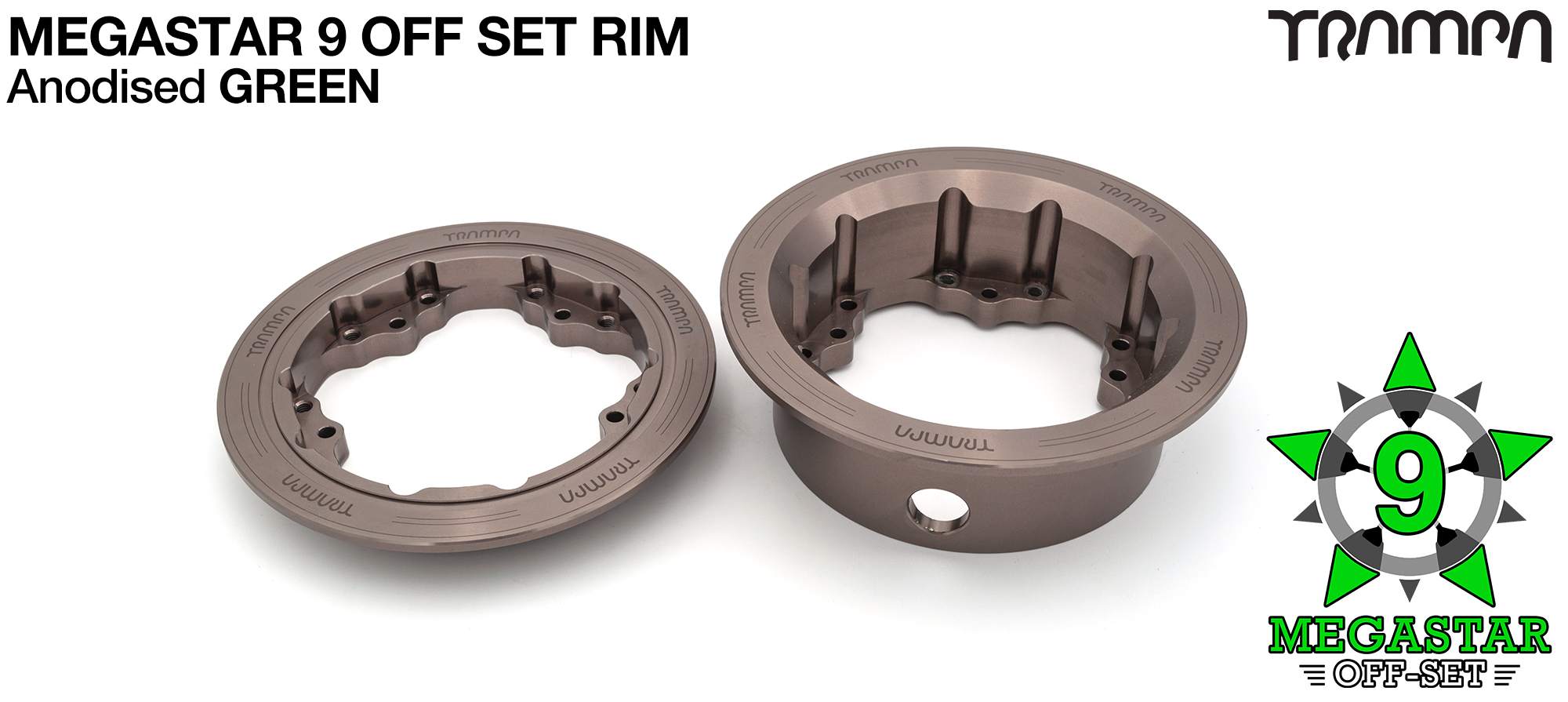 OFF-SET MEGASTAR 9 Rim - GUNMETAL 