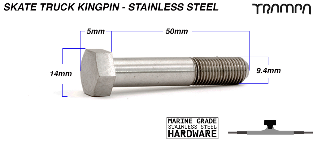 STAINLESS STEEL Kingpin  (+£5)