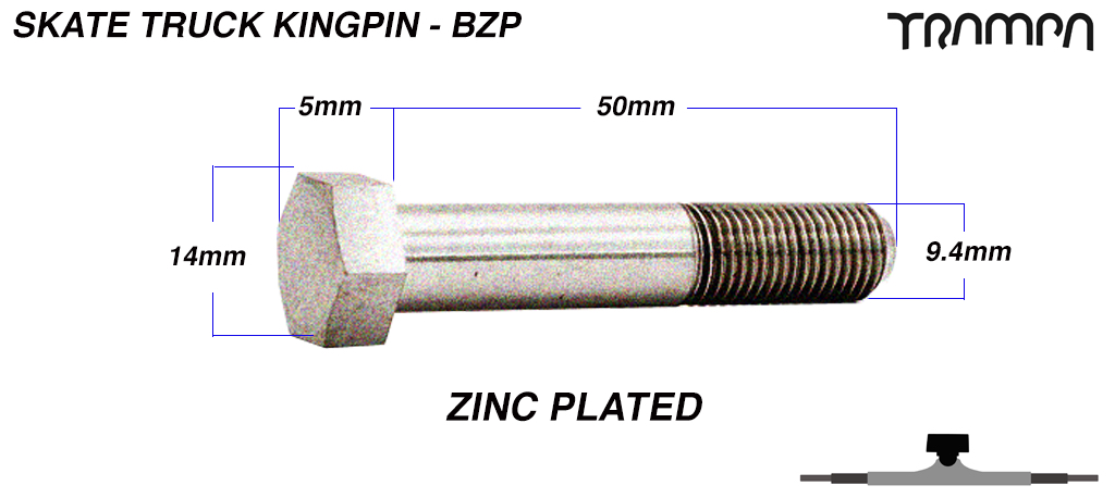 BZP (Bright Zinc Plated) Kingpin 