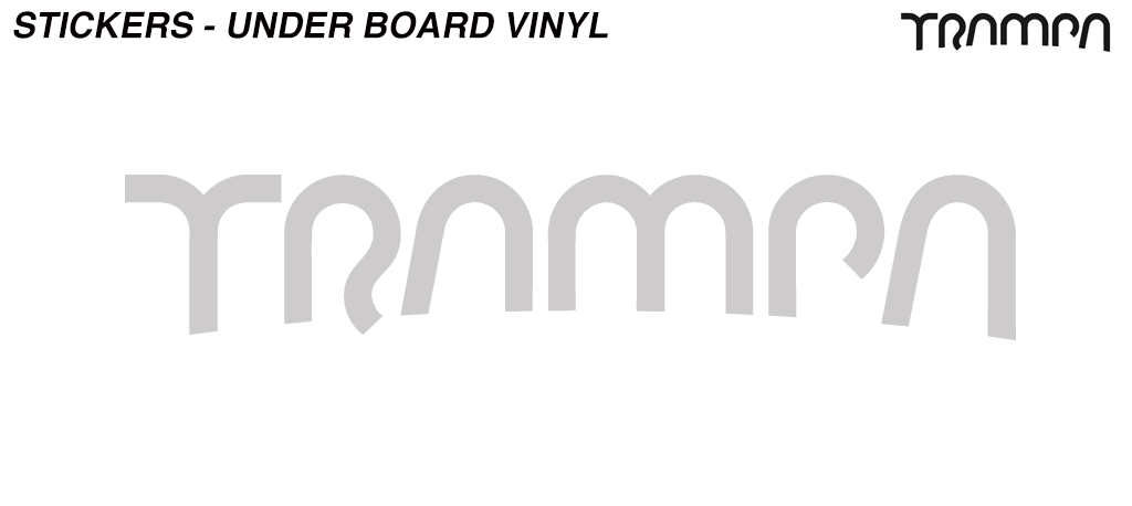 Metalic SILVER Mountainboard 580mm Vinyl Sticker