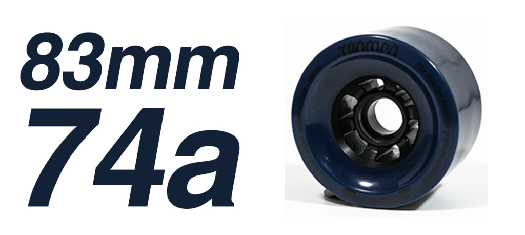 STICKIES Longboard & Street Carver Wheel Super High Rebound 83 x 52mm 74a SUPER STICKY BLUE