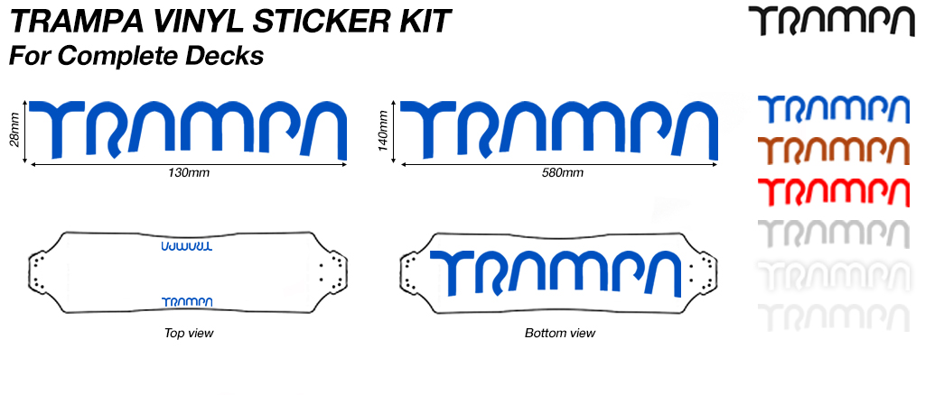 Complete Deck TRAMPA Handmade VINYL Sticker Kit 