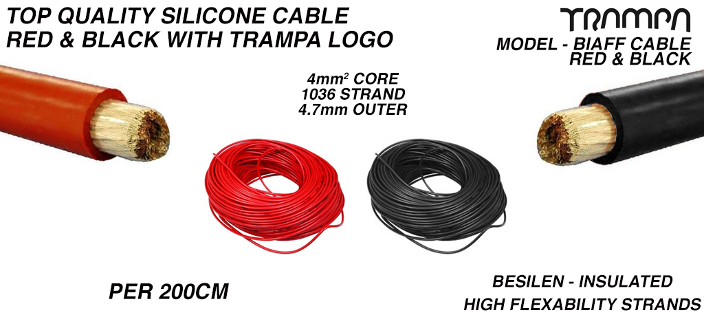 2 Meter of RED & BLACK Cable (+£28.50)