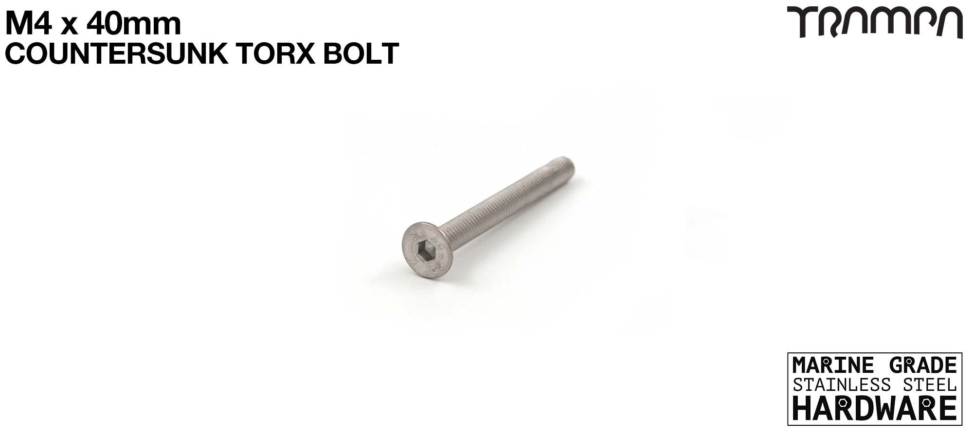 M4 x 40mm Countersunk Allen-Key Bolt Stainless Steel