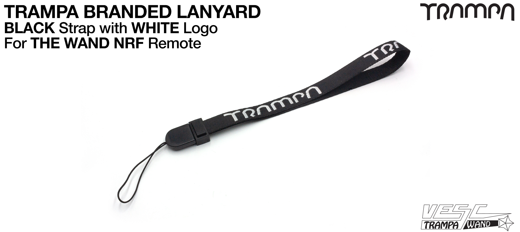 BLACK & Silver Logo Lanyard