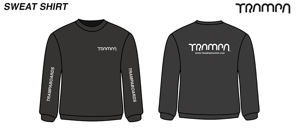 BLACK with SILVER print STARWORLD Sweatshirt - Round neck 