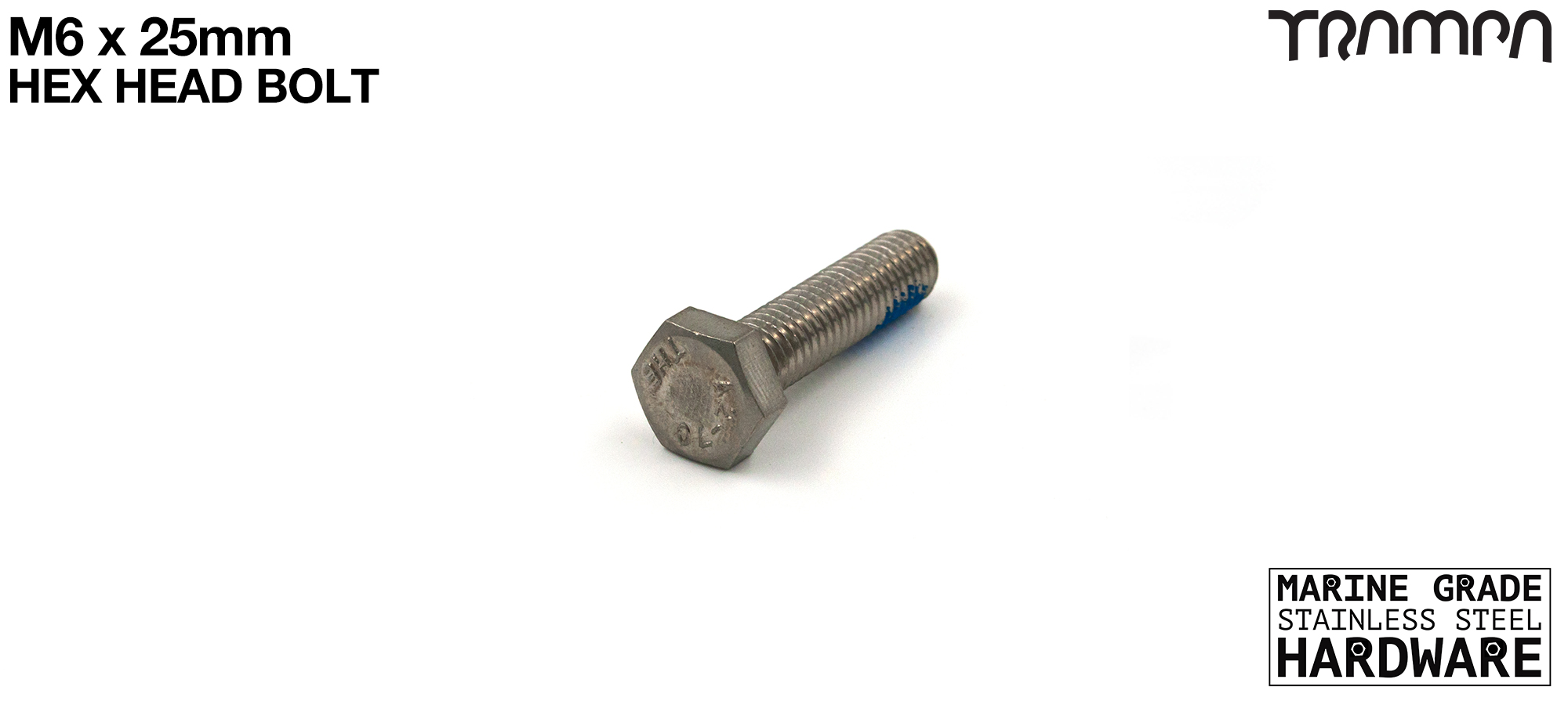 M6 x 25mm Bolt -  Fixes Trucks to HolyPro Decks - Marine Grade Stainless steel with locking paste