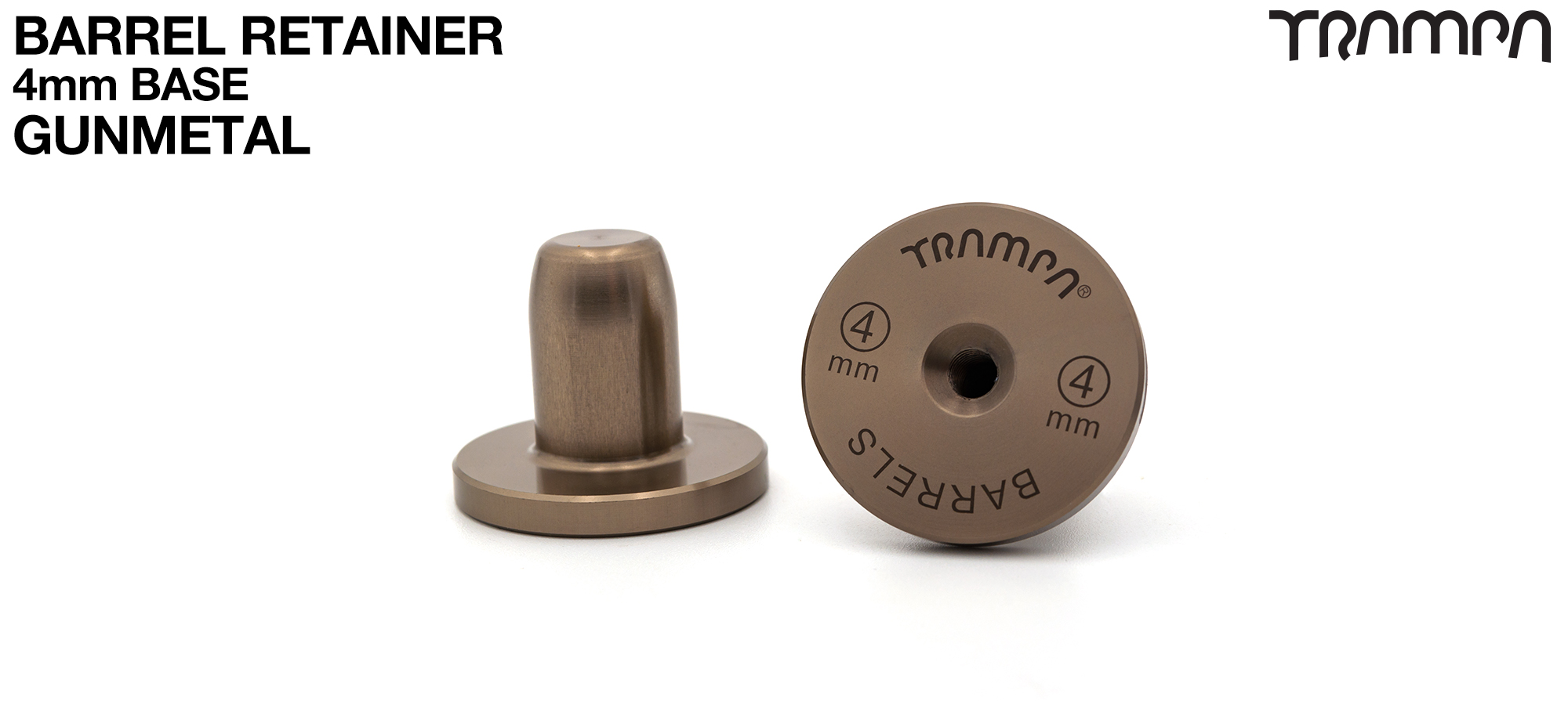 BARRELS Retainer 4mm BASE - GUNMETAL