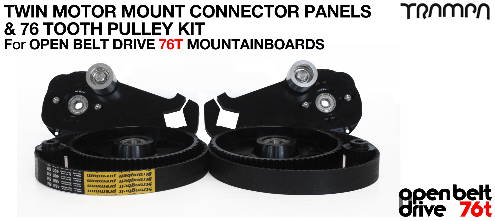 76T OBD Motor Mount & 76 tooth Pulley for 9 inch Wheel - TWIN