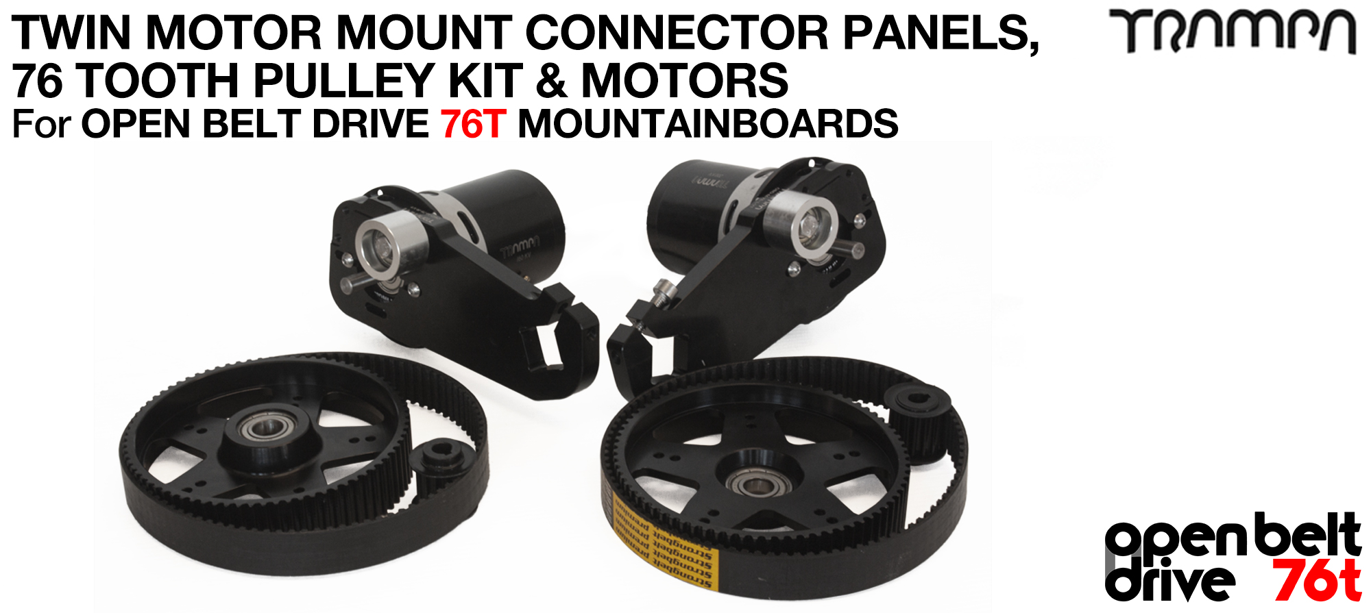 76T OBD Motor Mount & 76 tooth Pulley with MOTOR - TWIN