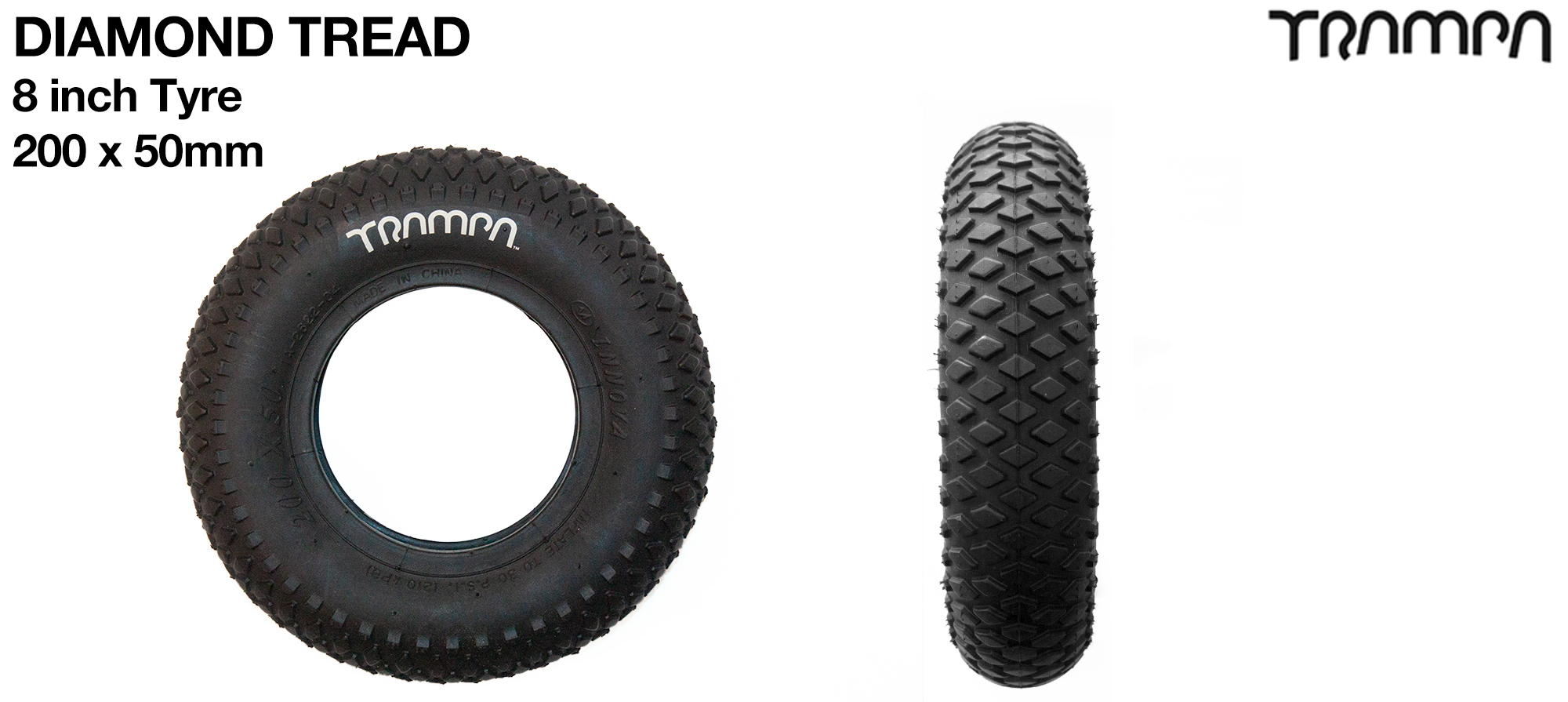 8 Inch INNOVA DIAMOND Tyres (+£2.50)