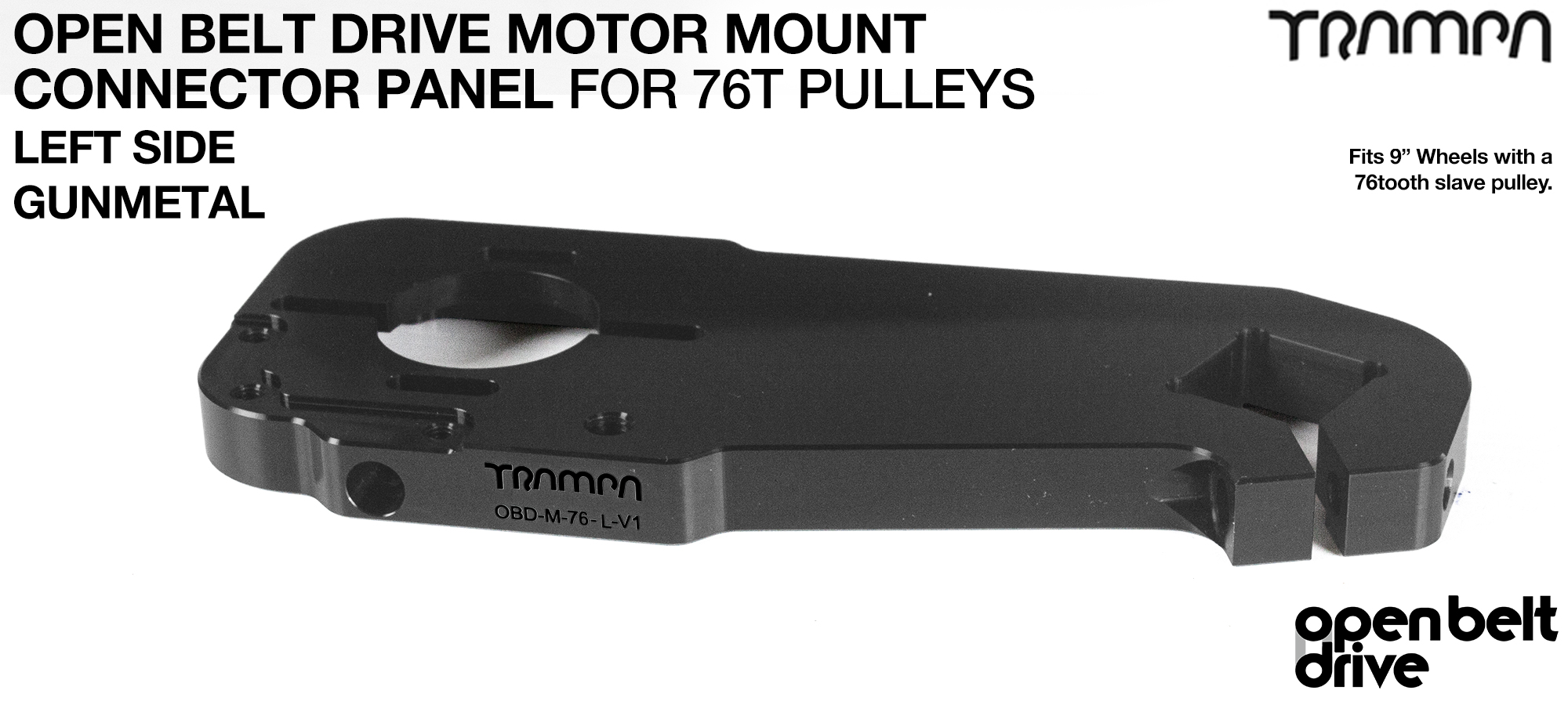 76T OBD Motor Mount Panels - GUNMETAL
