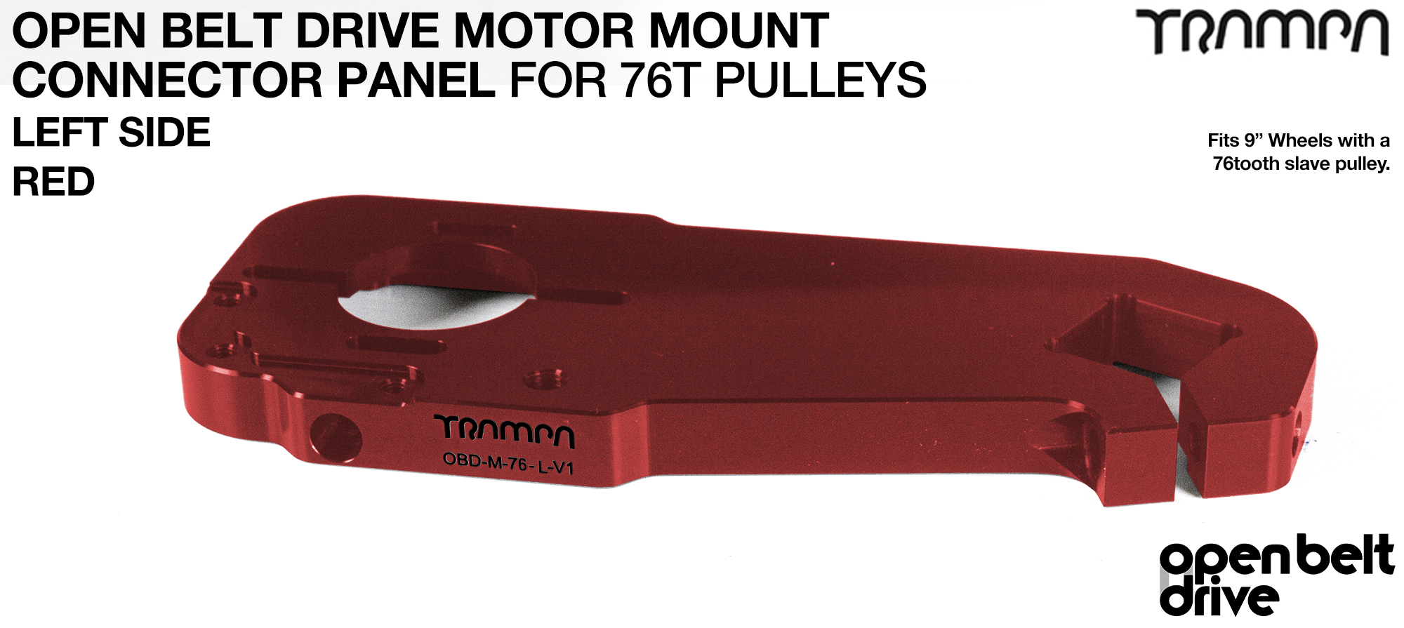 76T OBD Motor Mount Panels - RED
