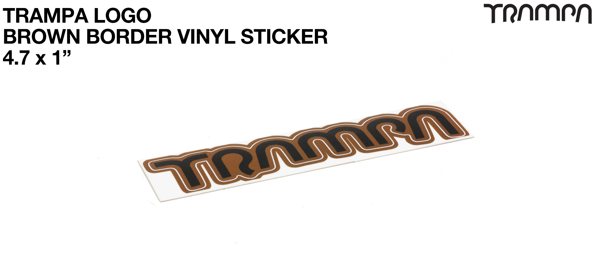 TRAMPA Brown Border Vinyl Sticker