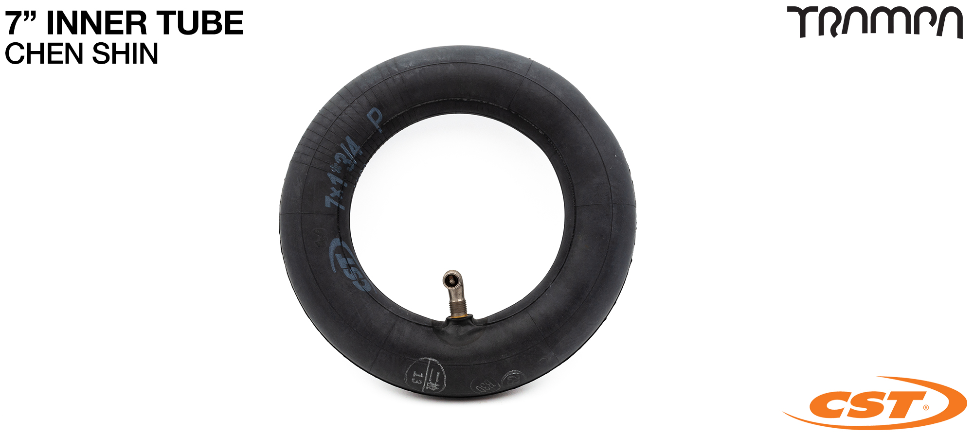 7 Inch Inner Tube CST 7x13/4 inch 175x45mm BRASS Valve - fits 3.75 inch Rims & 7 inch tyres