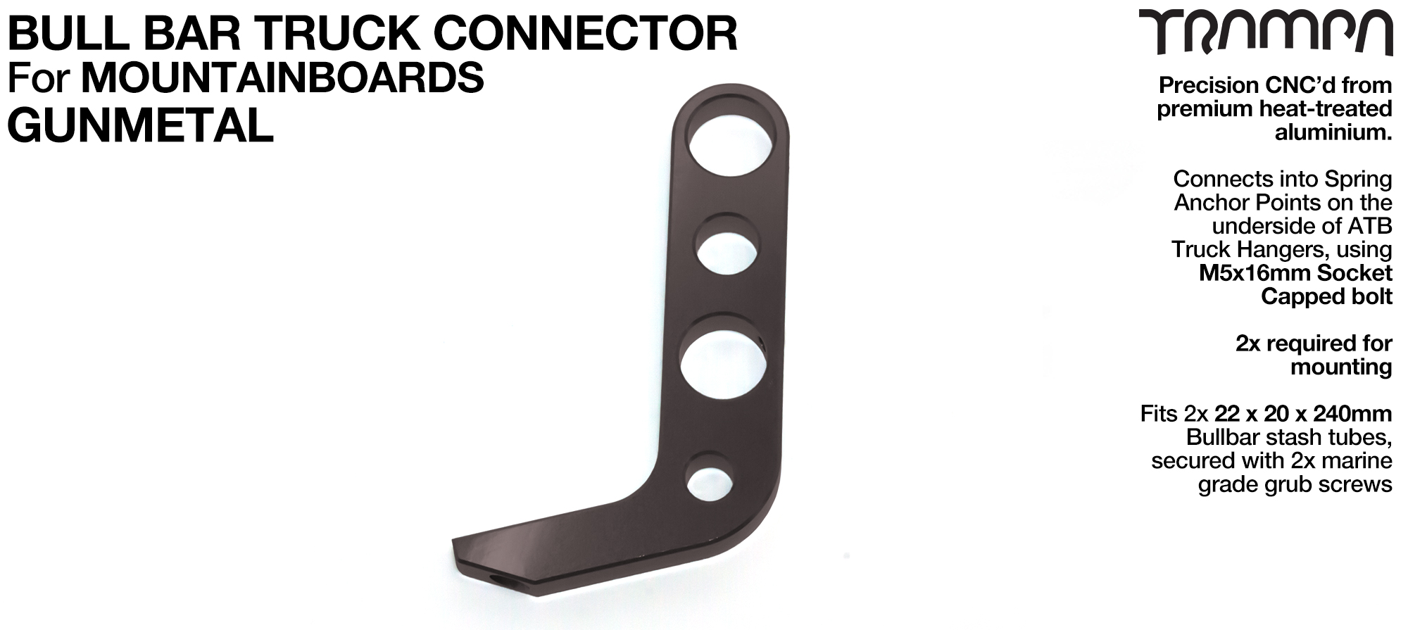 MTB Uprights - GUNMETAL 