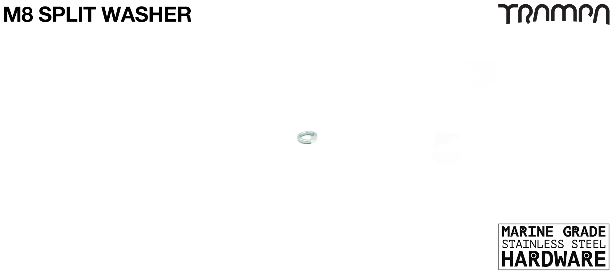 M8 x 2mm Bright Zinc Plated Spring Washer 