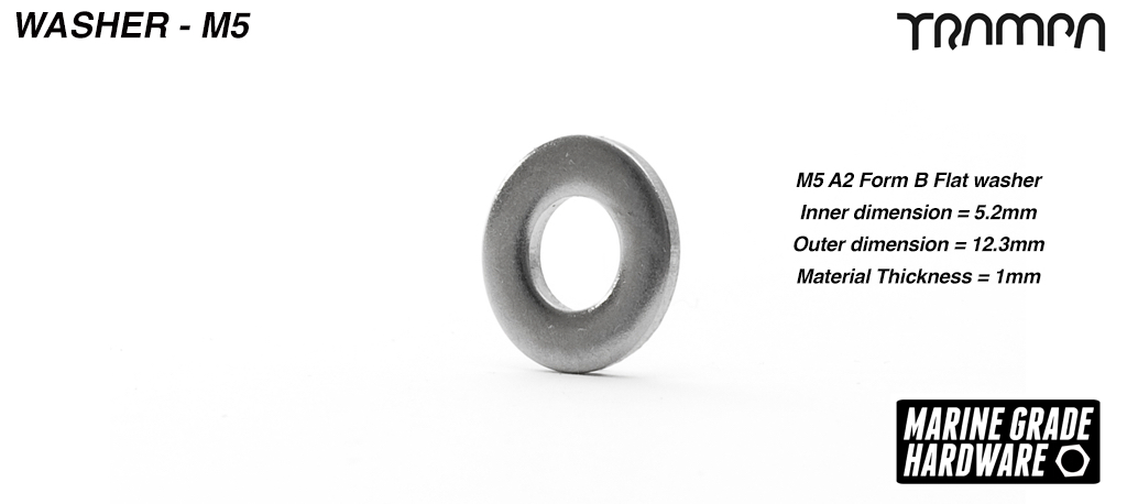 M5 Washer Form B Marine Grade Stainless steel