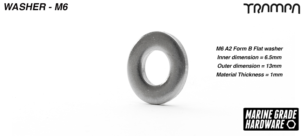 M6 Form C Washer Marine grade Stainless steel
